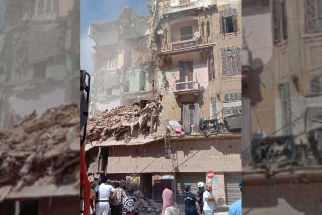 انهيار عقار الإسكندرية