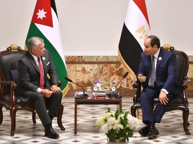 الرئيس عبد الفتاح السيسى مع ملك الاردن  