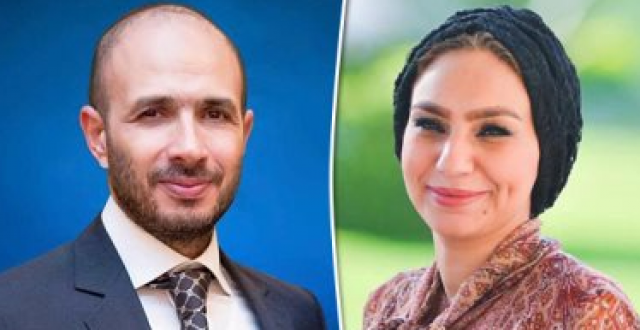 خالد الطوخي رئيس مجلس امناء الجامعة والدكتورة ياسمين الكاشف