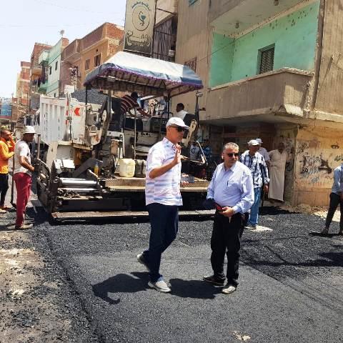 جانب من أعمال الرصف