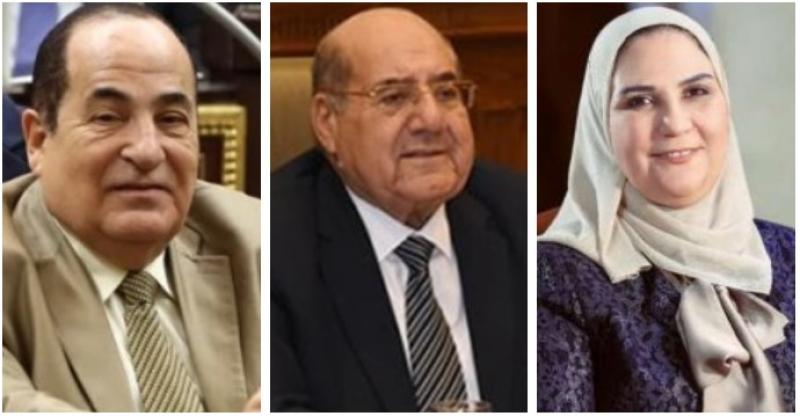 اوزيرة التضامن ورئيس مجلس الشيوخ واللواء الدكتور محمد درويش