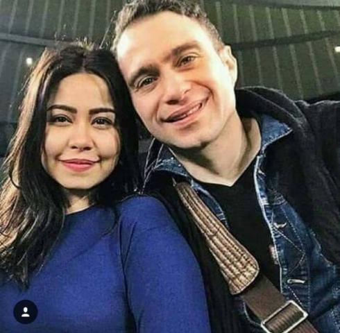 صورة لفنان حسام حبيب وزوجتة الفنانة شرين
