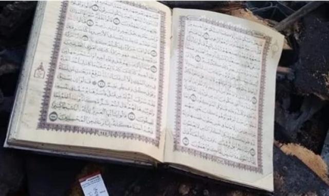 حريق يلتهم محتويات محل بالعريش إلا كتاب الله