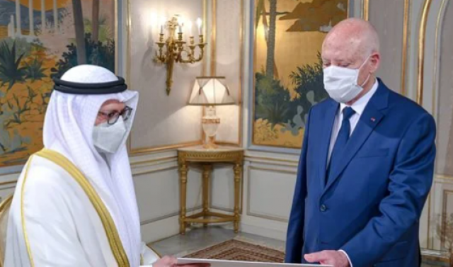 قيس سعيد يستقبل أنور قرقاش
