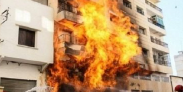 حريق بكافيه في جمصة