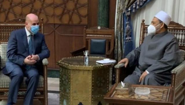 صورة من لقاء شيخ الازهر والهباش 