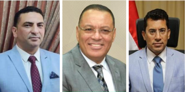 الدكتور أشرف صبحي والدكتور ممدوح غراب والدكتور محمود عبد العظيم