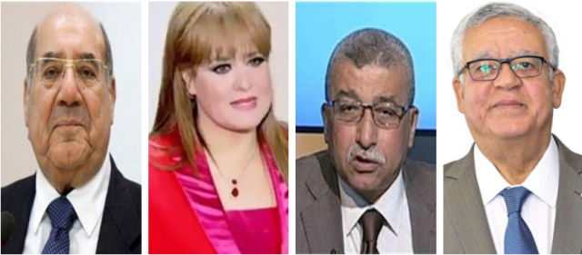 المستشار حنفي جبالي والكاتب الصحفي محمود نفادي والإعلامية حياة عبدون والمستشار عبدالوهاب عبد الرازق