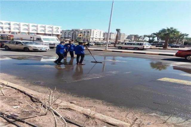 وصيل شبكة الصرف الصحي لجميع مناطق مدينة الغردقة