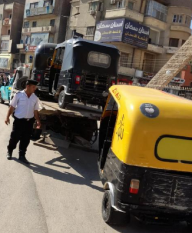 مصادرة مركبات توك توك بالمحلة