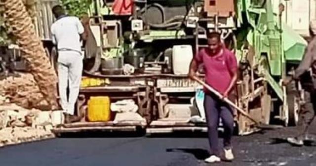 إعادة رصف طريق طراد النيل