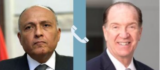 وزير الخارجية سامح شكرى يجرى اتصال هاتفى مع رئيس مجموعة البنك الدولى