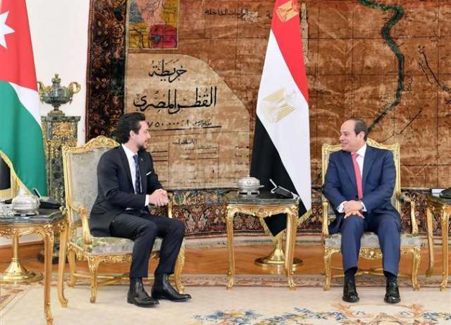 الرئيس السيسى مع ولى العهد الأردنى