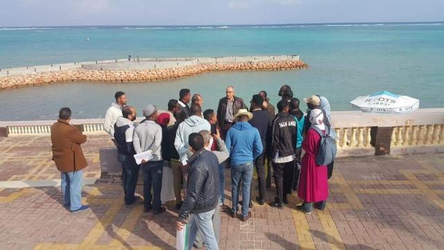 وفد  يتفقد مشروعات حماية الشواطئ بمطروح 