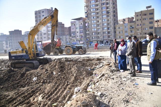 أعمال رصف أطول محور عرضي بطنطا