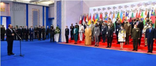 الرئيس السيسى خلال إفتتاح معرضإيدكيس 2021م