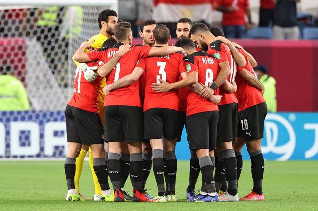 لاعبى المنتخب المصرى وفرحة الهدف الثالث