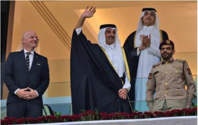 جياني إنفانتينو وتميم بن حمد
