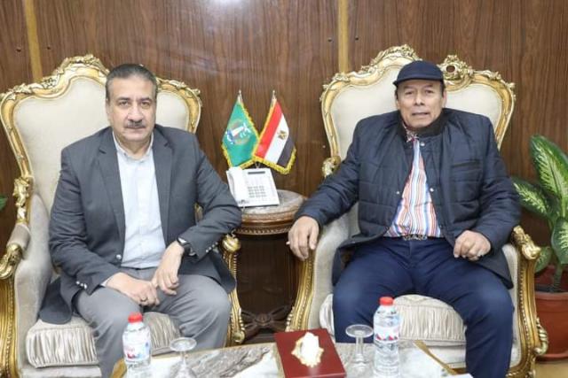 محافظ المنوفية خلال إستقبال أحمد ماهر 