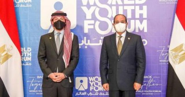ولى العهد الأردنى والرئيس عبد الفتاح السيسى