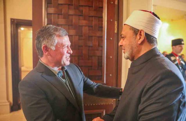 الدكتور أحمد الطيب والملك عبد الله الثاني- أرشيفية