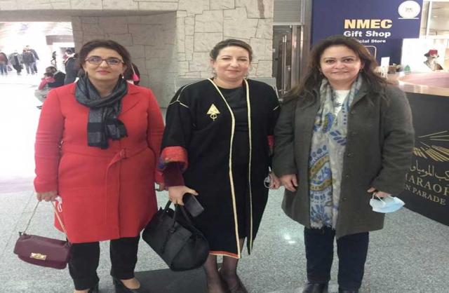 وزيرة الثقافة والفنون الجزائرية تزور المتحف القومي للحضارة المصرية