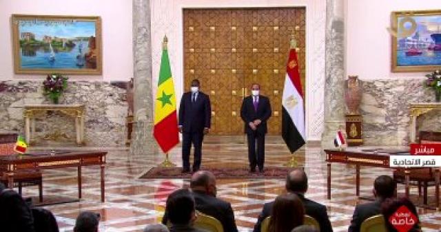 الرئيس عبد الفتاح السيسى ونظيره السنغالى