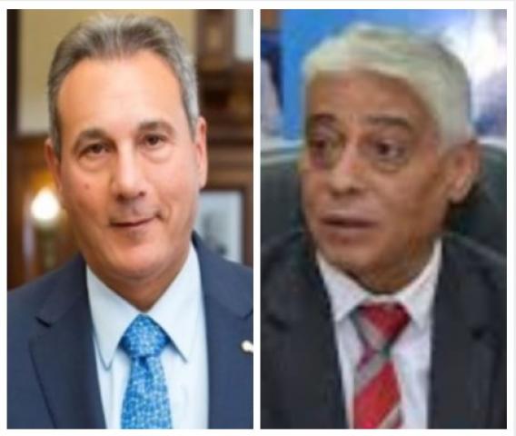 الكاتب الصحفى مجدى سبلة ومحمد الاتربى رئيس مجلس إدارة بنك مصر