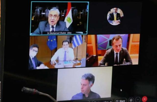 لقاء وزير الكهرباء مع وزير الطاقة اليونانى