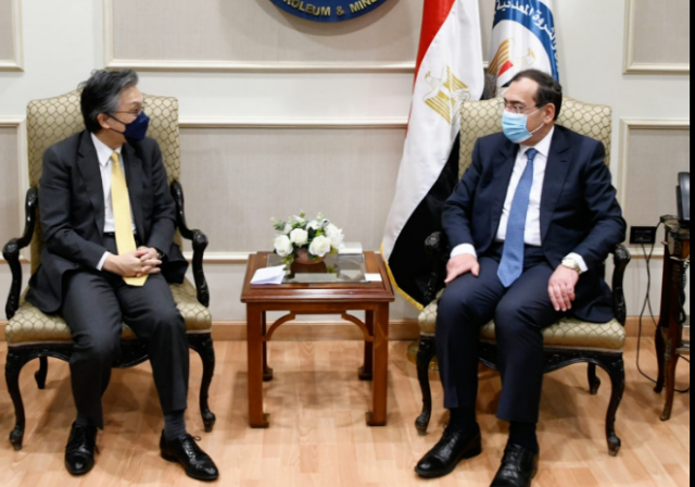 وزير البترول و السفير الياباني بالقاهرة