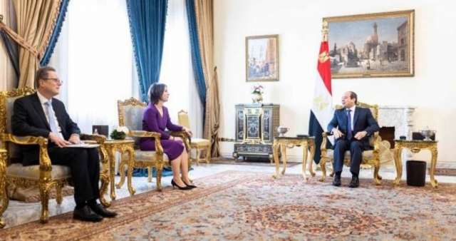  السيسي و وزيرة الخارجية الالمانية