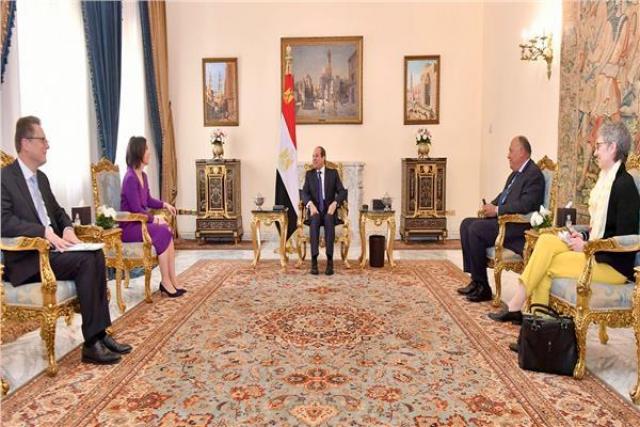 الرئيس عبدالفتاح السيسي ووزيرة خارجية ألمانيا