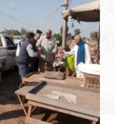 المحافظ يامر بازالة شادر فاكهة على الطريق العام بأولاد سيف مركز بلبيس شرقية 