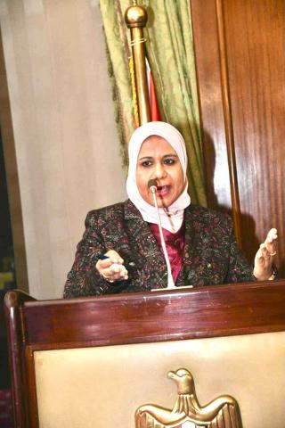 النائلة رقية الهلالي اثناء مناقشة طلب الاحاطة 