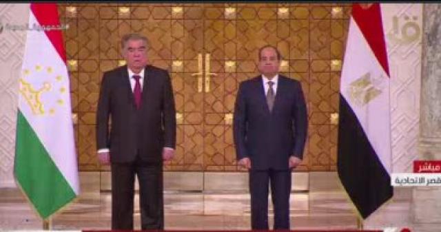 الرئيس السيسى ونظيره الطاجيكي