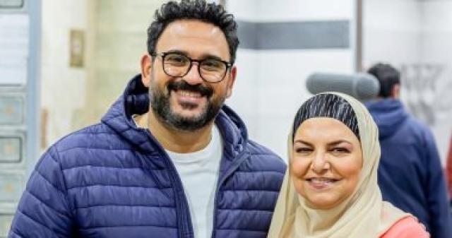 عزة لبيب وأكرم حسنى
