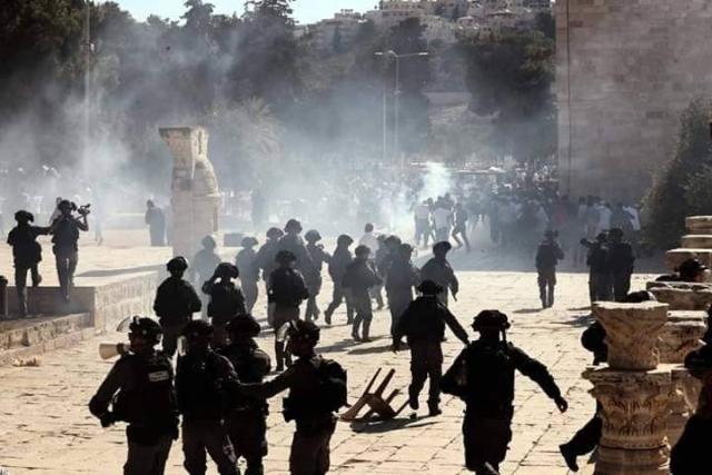 مواجهات بين الفلسطينيين وقوات الاحتلال الاسرائيلي