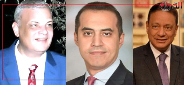 الكاتب الصحفي كرم جبر والمستشار محمود فوزي و الكاتب الصحفي صالح شلبي 