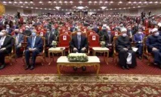 الرئيس السيسى خلال احتفالية ليلة القدر