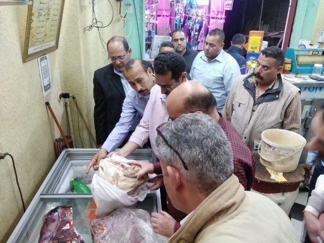 ضبط 700  كيلو صابون سائل مجهول المصدرولحوم  بههيا شرقية