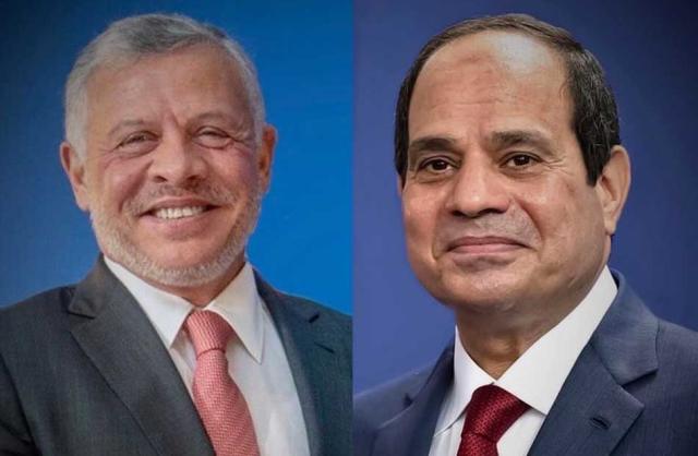 الرئيس السيسي والعاهل الأردنى
