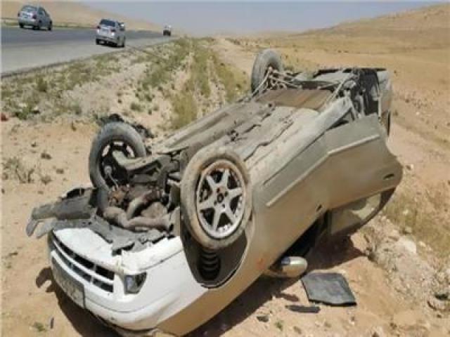 حادث انقلاب سيارة ملاكي