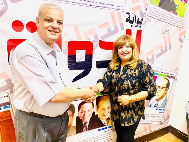 الكاتب الصحفي صالح شلبي و الإعلامية أمل سيف