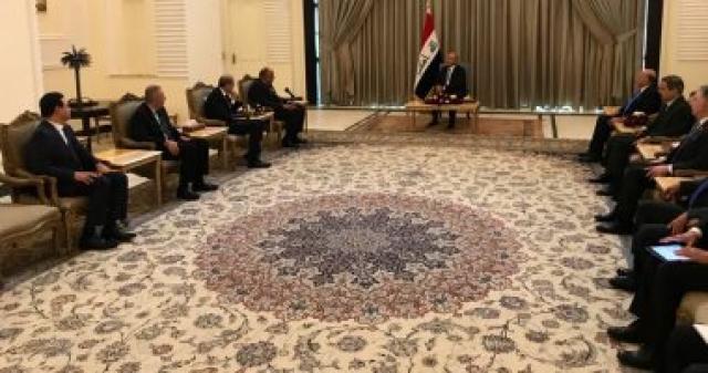 الرئيس العراقى يستقبل وزيرى خارجية مصر والأردن