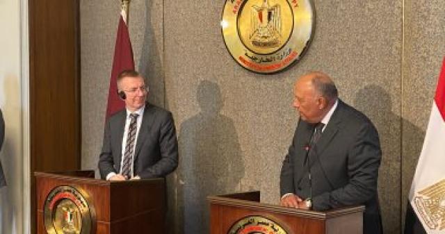 وزيرا خارجية مصر ولاتفيا