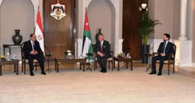 الرئيس عبد الفتاح السيسي والملك عبد الله الثاني العاهل الاردني