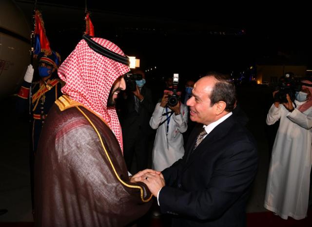 الرئيس السيسي يستقبل ولى العهد السعودي الأمير محمد بن سلمان