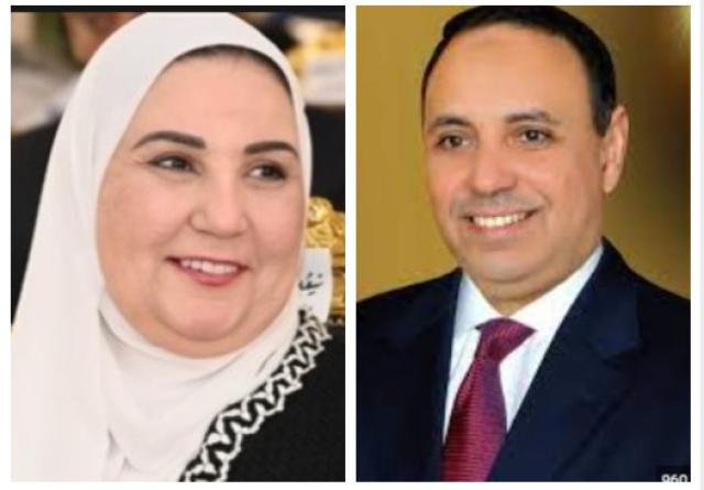 النائب تيسير مطر ونيفين القباج وزيرة التضامن