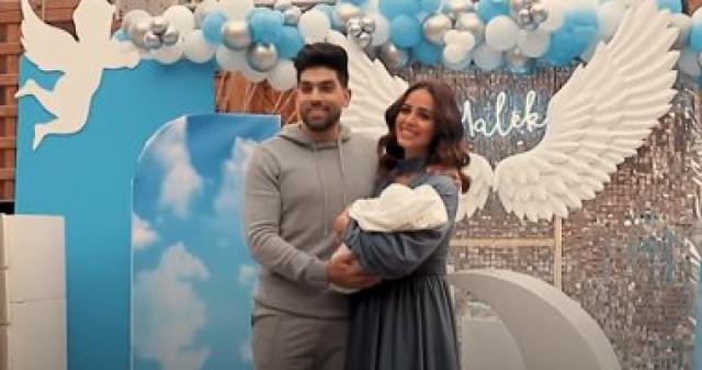 رنا سماحة وزوجها سامر أبو طالب وابنهما