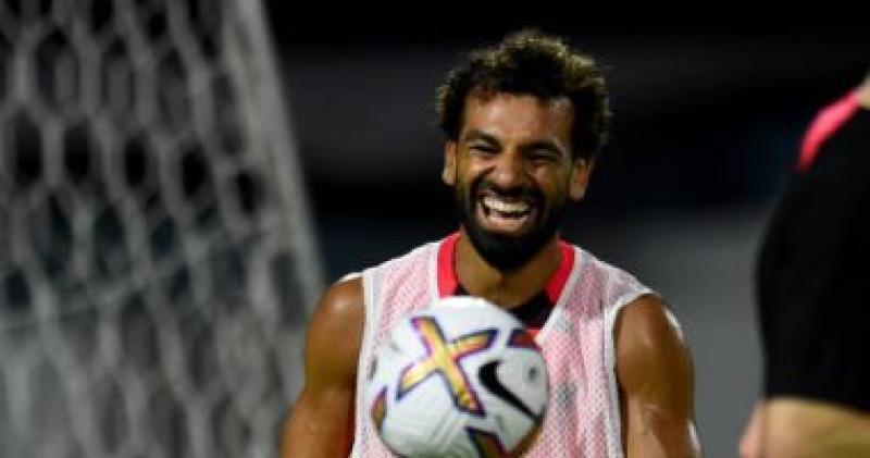 محمد صلاح فى التدريبات 